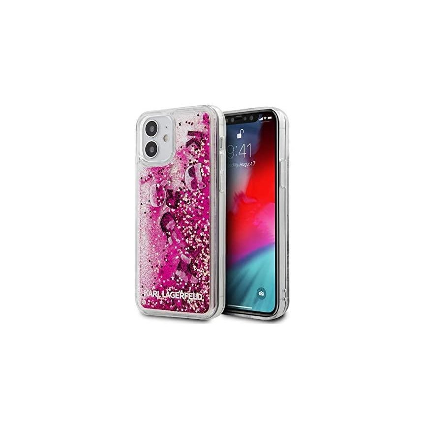 Karl Lagerfeld Karlas Lagerfeldas KLHCP12SROPI „iPhone“ 12 mini 5,4 colių rožinė/rožinės hardcase kr – 5