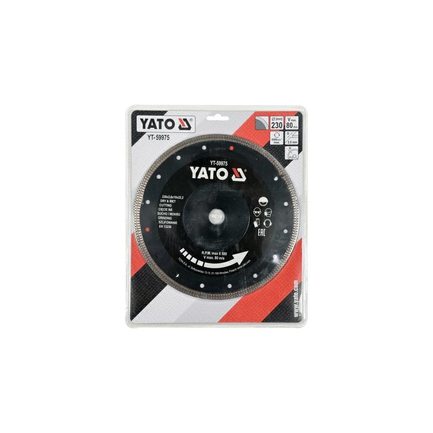 YATO DIAMOND WHEEL 230mm CERAMICS