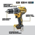DeWalt XR 18V smūginis suktuvas gręžtuvas, DeWalt [DCD796E1T-XJ] 1x1,7Ah, Li-Ion, POWERSTACK