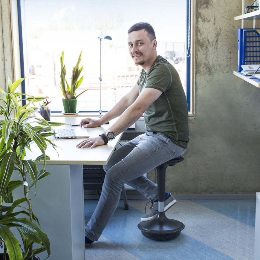 Ergonomisks augsts krēsls JUST FUN pelēka – 5