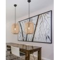 Trio Runa pendant lamp 35 cm, E27, matt black/sisal Trio Runa pendant lamp 35 cm, E27, matt black/sisal