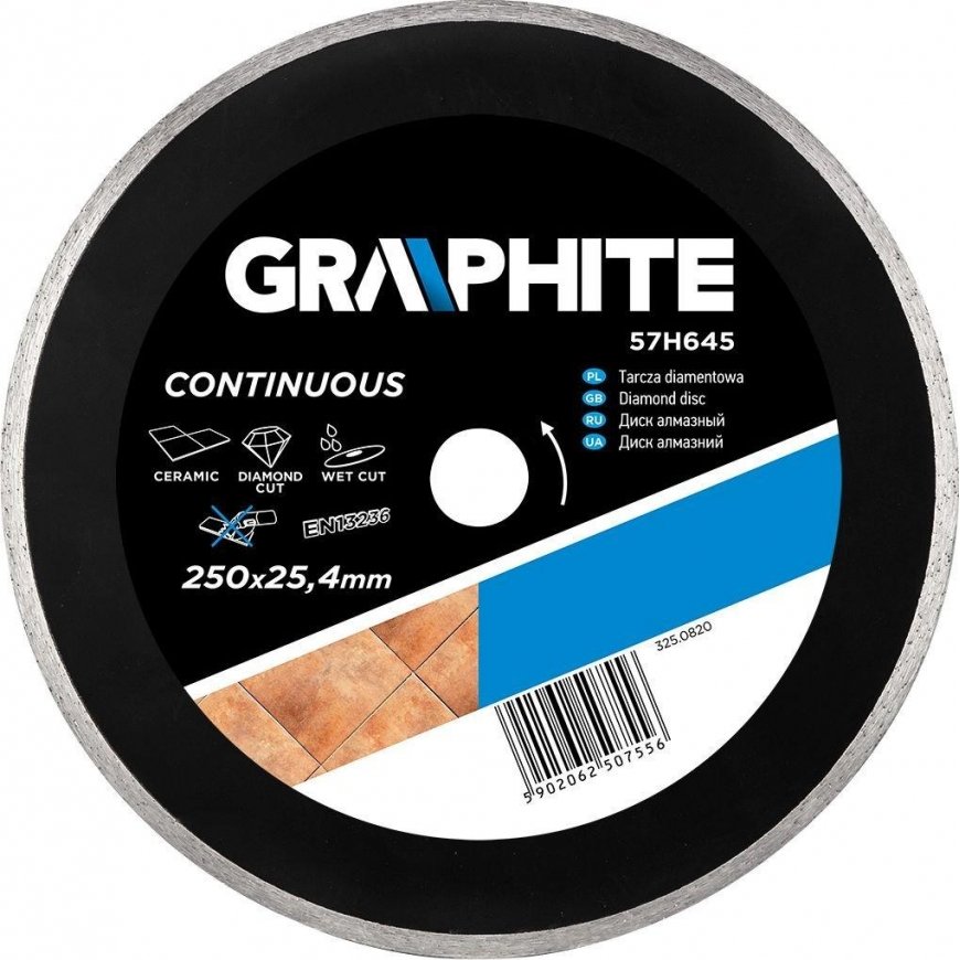 Graphite Graphite diamond disc (diamond disc 250 x 25.4 mm, solid)