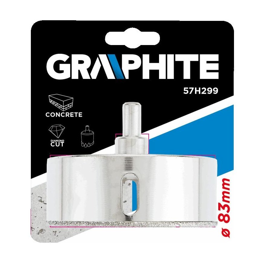 Graphite Graphite Diamond hole saw for tiles 83mm 57H299 – 4