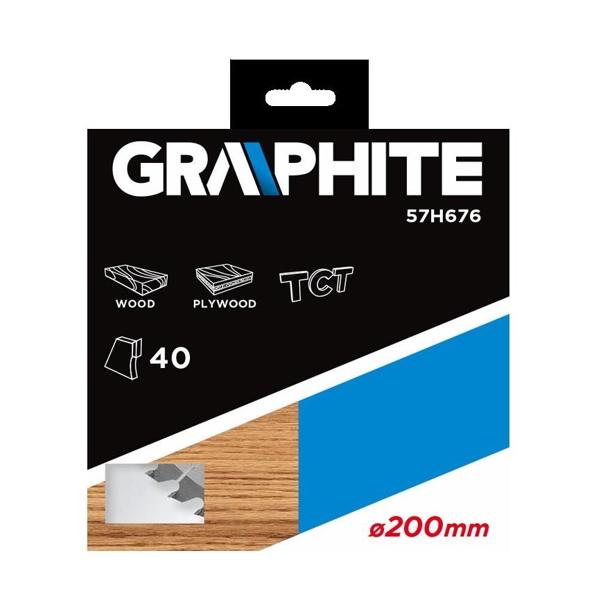 Graphite Grafitinis diskinis pjūklas 200x30x3,2mm 40 dantų. - 57H676 – 4