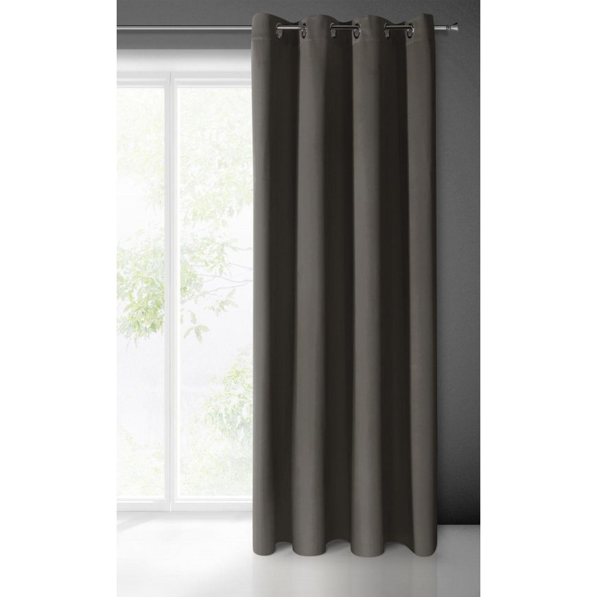 Eurofirany LOGAN blackout night curtain, 135X250 cm, loops / rings, color: graphite – 2