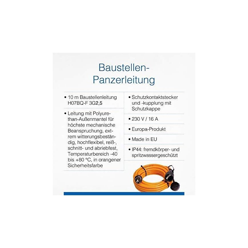 Extension cord AS-SCHWABE H07BQ 3G2,5 10m – 7