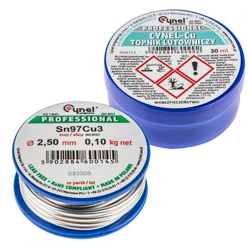 Cynel Cylinder Soldering Kits for Copper