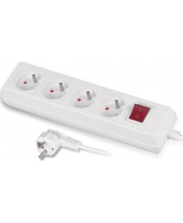 Plastrol 4 socket power line 5 m white (PS-470WS/5)
