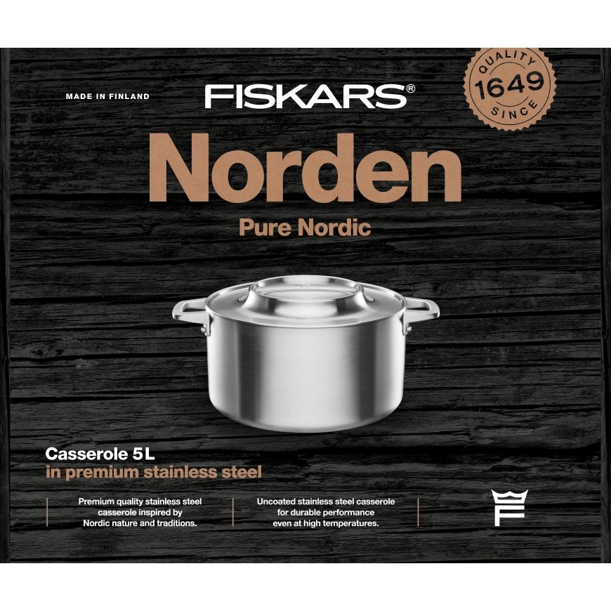 Fiskars Norden kettle, 5 L, uncoated – 4