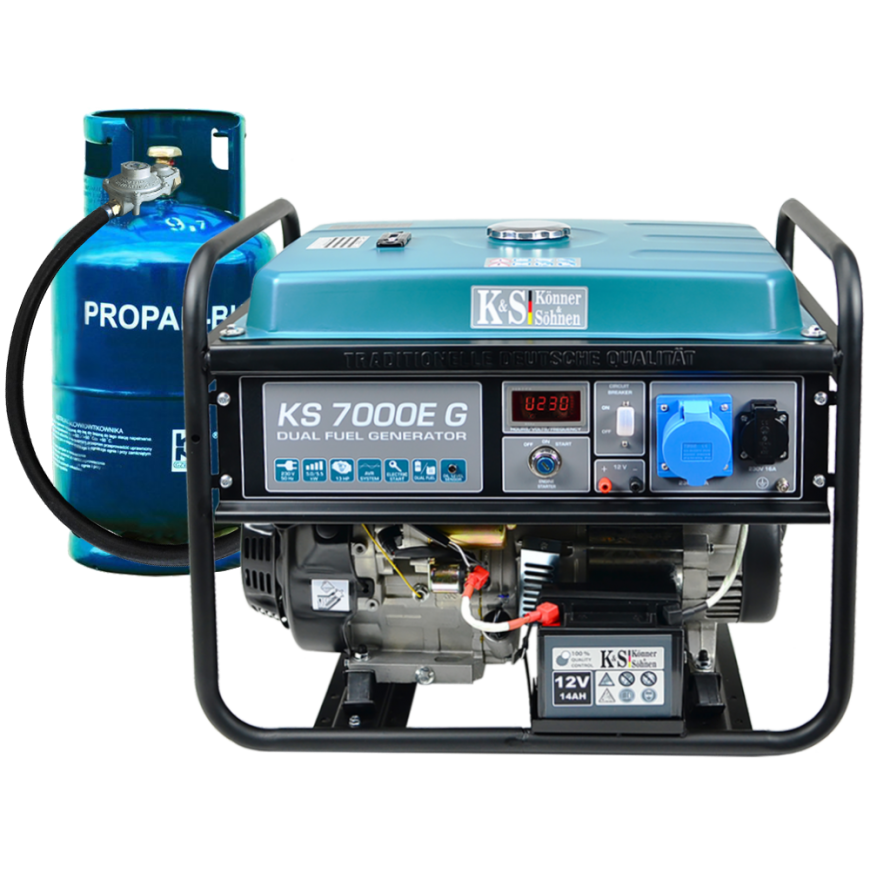 Könner & Söhnen hybrid (petrol/LPG) generator KS 7000E G – 2