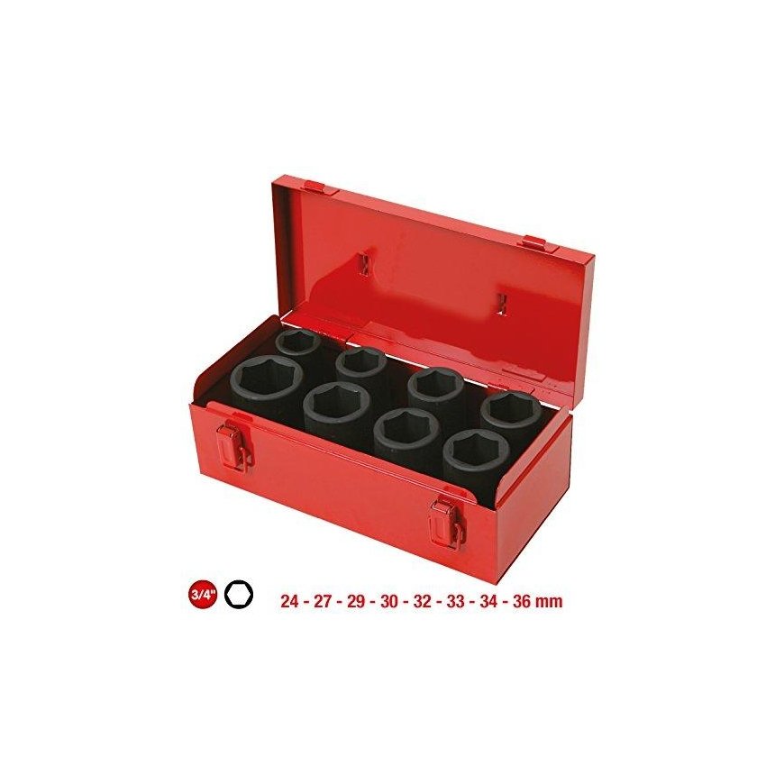 "Set of impact heads 3/4"" 8 pcs.", KS Tools – 3
