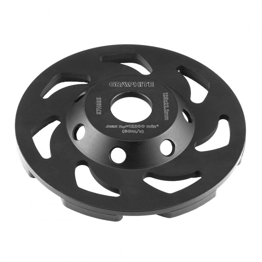 GRAPHITE Diamond grinding disc 125 x 22.2 x 5 mm, segment L