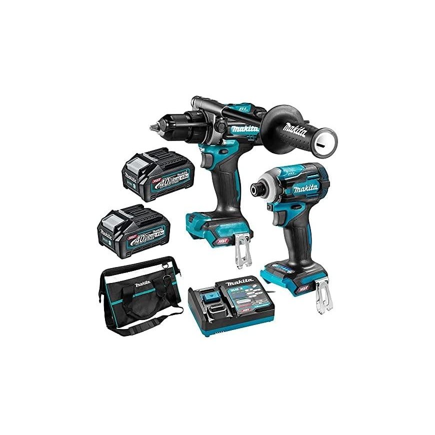 Makita DK0114G201 XGT Cordless tools set HP001G + TD001G + DC40RA + BL4040x2 + ADP10 + TOOLBAG (2 pcs Combo) – 2