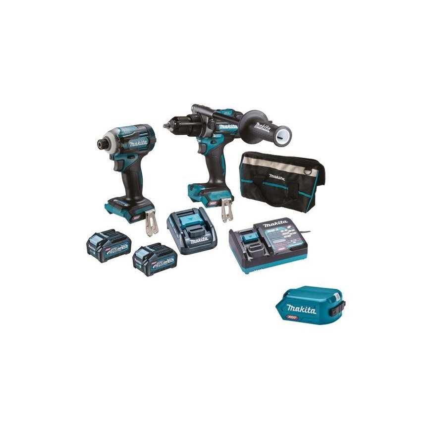 Makita DK0114G201 XGT Akumuliatorinių įrankių komplektas HP001G + TD001G + DC40RA + BL4040x2 + ADP10 + TOOLBAG (2 vnt Combo) – 3