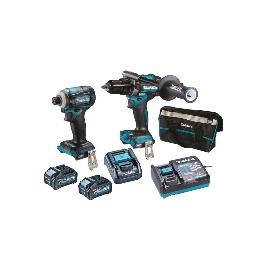 Makita DK0114G201 XGT Akumuliatorinių įrankių komplektas HP001G + TD001G + DC40RA + BL4040x2 + ADP10 + TOOLBAG (2 vnt Combo) – 4