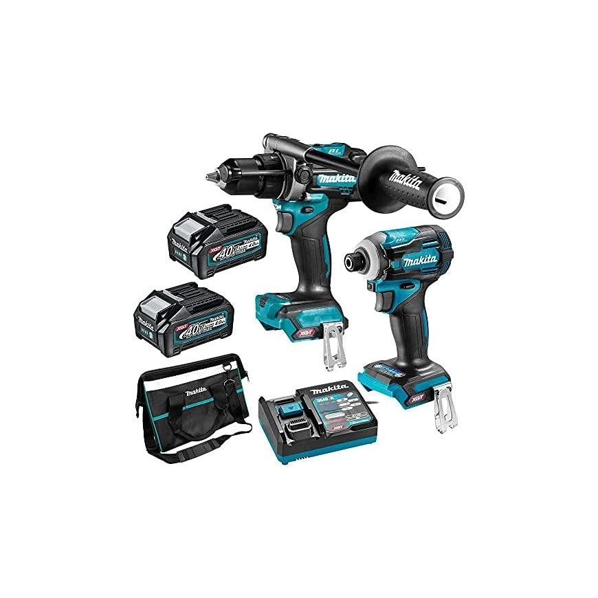 Makita DK0114G201 XGT Cordless tools set HP001G + TD001G + DC40RA + BL4040x2 + ADP10 + TOOLBAG (2 pcs Combo) – 5