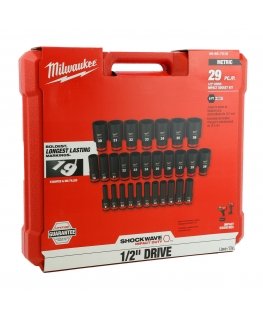 Milwaukee Accessories Set of impact heads (extended) 1/2" 10 pcs. Milwaukee (10,11,12,13,14,17,19,21,22,24)