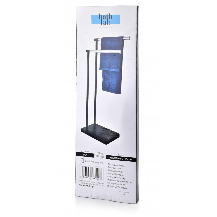 DEA Black towel rack 30 x 20 x 79-69 cm