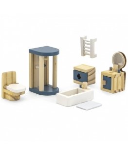 Viga Toys Dollhouse furniture set for the bathroom, VIGA PolarB