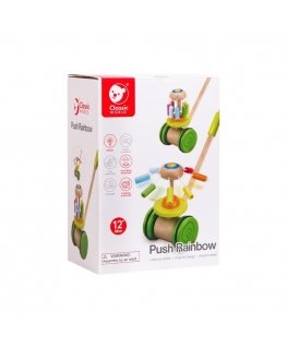 Wooden push carousel - rainbow, Classic World