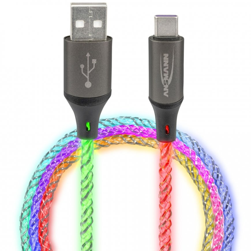 Ansmann USB-A / USB-C Cable with LED lighting 100cm 1700-0158