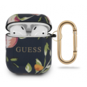 Guess apsauginis dėklas GUACA2TPUBKFL03 Flower Collection N3, skirtas AirPods 1 juodas