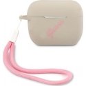 Guess Protective case GUACAPLSVSGP silicone Vintage for AirPods Pro gray pink
