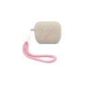 Guess Protective case GUACAPLSVSGP silicone Vintage for AirPods Pro gray pink
