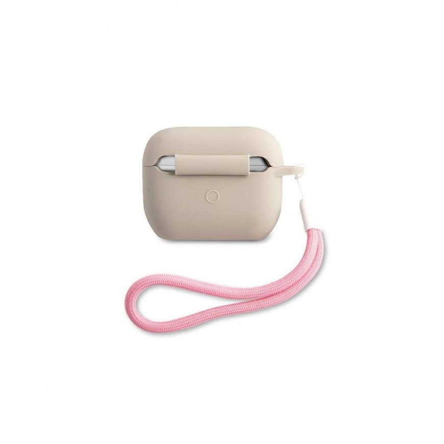 Guess Apsauginis dėklas GUACAPLSVSGP silikoninis Vintage, skirtas AirPods Pro pilkai rožinis – 4