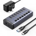 Ugreen multifunctional HUB 7in1 USB Type C - 7x USB Type A 3.0 PD DC 12V gray (CM481) Ugreen multifunctional HUB 7in1 USB Type C - 7x USB Type A 3.0 PD DC 12V gray (CM481)