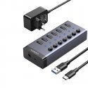 Ugreen multifunctional HUB 7in1 USB Type C - 7x USB Type A 3.0 PD DC 12V gray (CM481) Ugreen multifunctional HUB 7in1 USB Type C - 7x USB Type A 3.0 PD DC 12V gray (CM481)