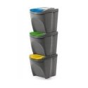 Prosperplast Set of waste baskets 25l SORTIBOX 3 pcs. Prosperplast Set of waste baskets 25l SORTIBOX 3 pcs.