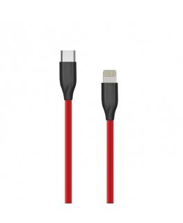 Extra Digital Silikoninis kabelis USB Type C - Lightning, 1m (raudonas)
