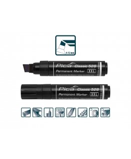 Pica Permanentmarker 4-12mm Keilspitze, schwarz