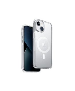 UNIQ DĖKLAS Lino Hujė do iPhone 14 Plus 6,7 colių Magclick įkrovimo smėlio/medžio anglių pilka