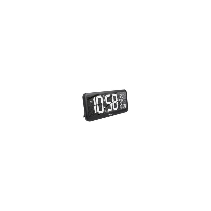 GreenBlue Digital Clock with Temperature Sensor