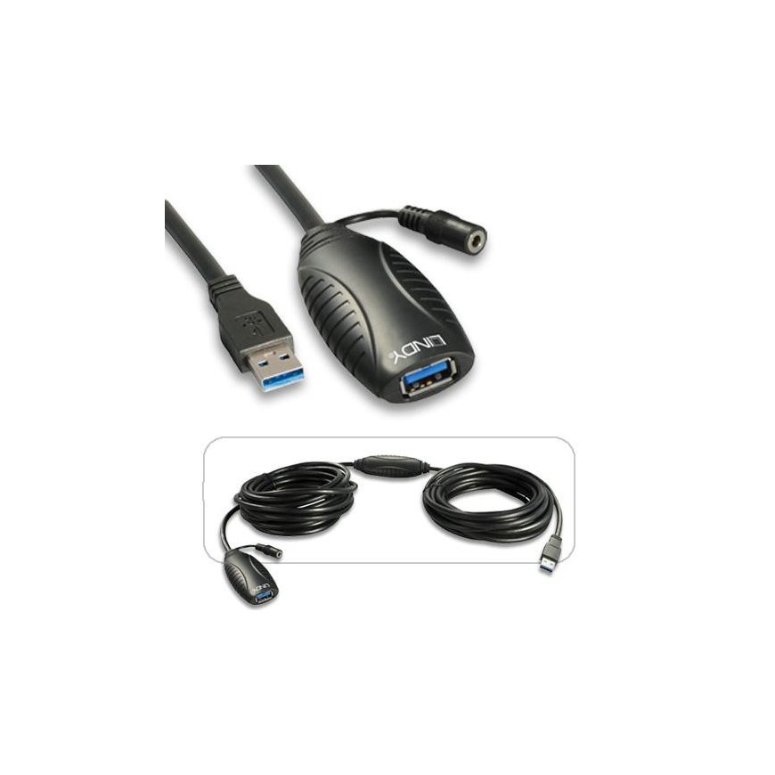 Planšetė Lindy 43156 USB kabelis 10 m USB 3.2 Gen 1 (3.1 Gen 1) USB A Juodas – 2