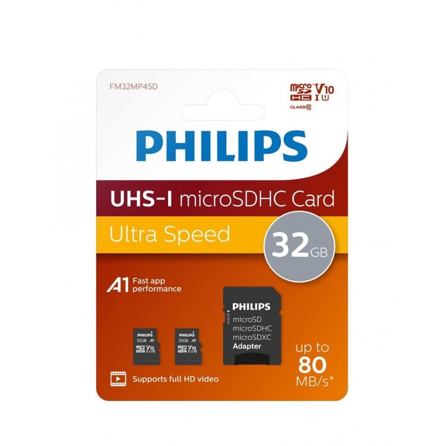 Philips MicroSDHC 2-Pack 32GB Class 10