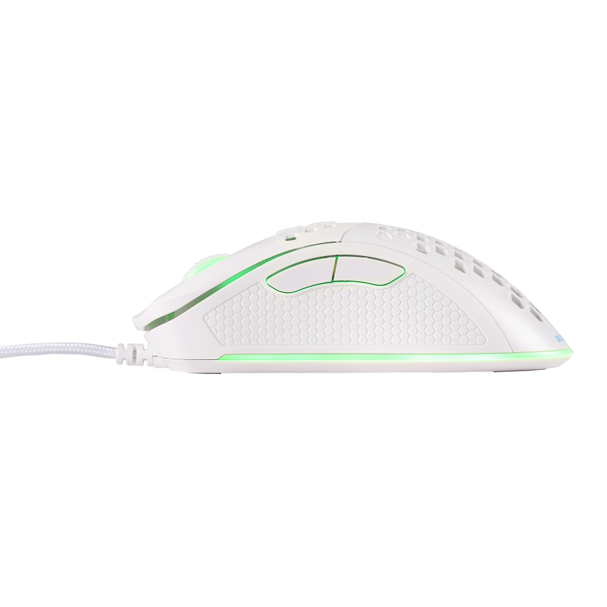 Deltaco Baltas LINE WM75 Lengva žaidimų pelė, RGB, balta – 3