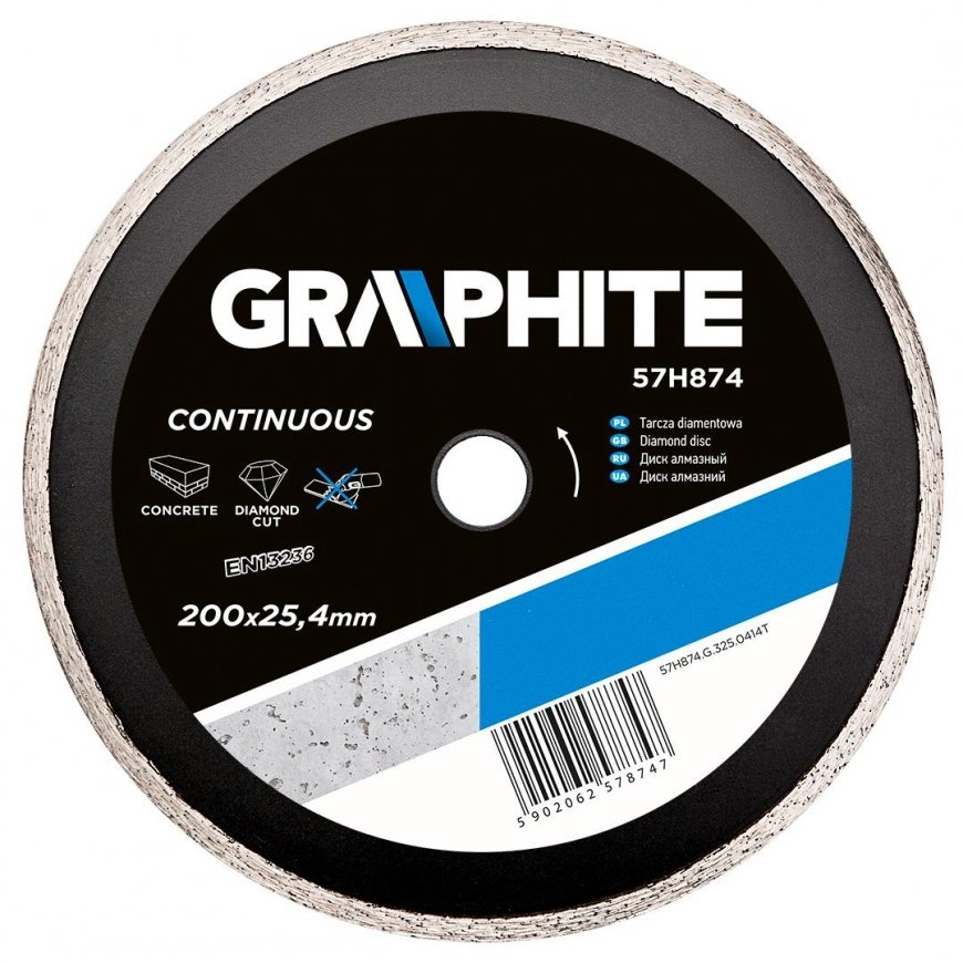 Graphite Graphite diamond disc 200x25.4 mm, solid (57H874) – 3