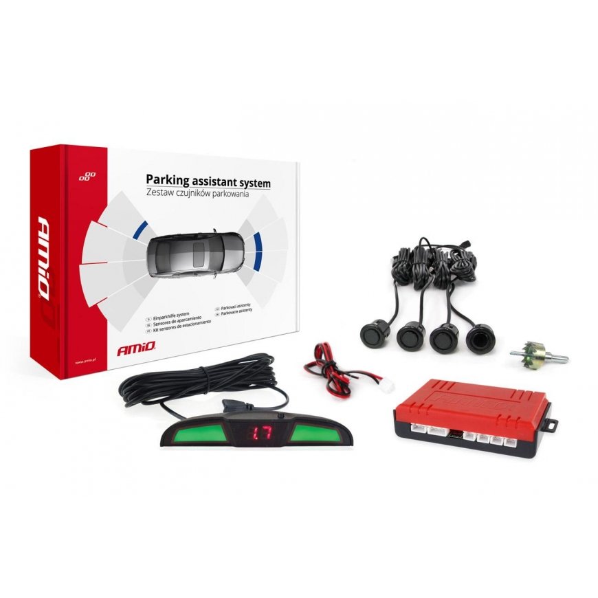 Amio Parking sensors in reverse LED cob 4 sensors black "gold" 18mm