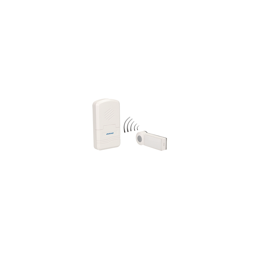 Orno DISCO DC wireless doorbell, lighting
