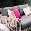 Garden furniture set CALISTA table, sofa and 2 chairs, grey Garden furniture set CALISTA table, sofa and 2 chairs, grey