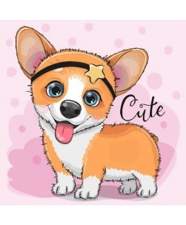 Beldizart Corgi 20*20 cm WD2473