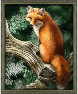 Beldizart Deimantų tapybos rinkinys "Lapė ant medžio" 40*50 cm AM4042