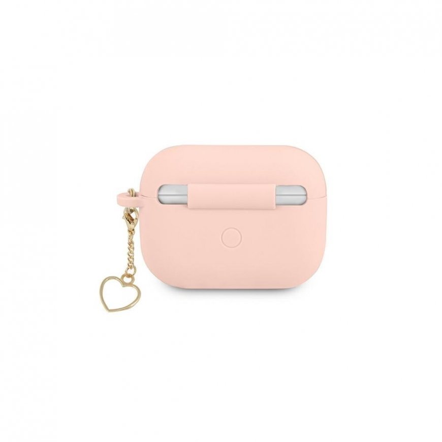 Guess GUAPLSCHSP AirPods Pro Cover Pink/Pink Silicone Charm Heart Collection – 4