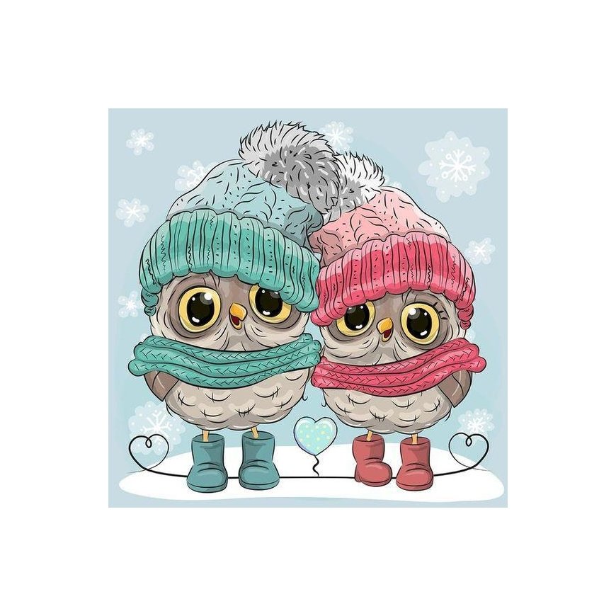Beldizart Winter owls 38*38 cm WD2338