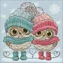 Beldizart Winter owls 38*38 cm WD2338 Beldizart Winter owls 38*38 cm WD2338