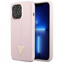 Guess GUHCP13XSLTGU iPhone 13 Pro Max 6,7 colių purpurinis/violetinis kietas silikoninis trikampis Guess GUHCP13XSLTGU iPhone 13 Pro Max 6,7 colių purpurinis/violetinis kietas silikoninis trikampis
