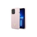 Guess GUHCP13XSLTGU iPhone 13 Pro Max 6,7 colių purpurinis/violetinis kietas silikoninis trikampis Guess GUHCP13XSLTGU iPhone 13 Pro Max 6,7 colių purpurinis/violetinis kietas silikoninis trikampis